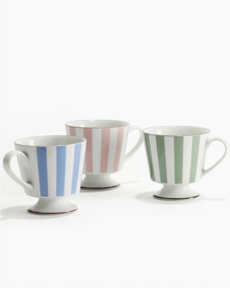 Darling footed mugs $7 blue and white coffee mug, footed coffee mug, pink sage green 

#LTKSaleAlert #LTKHome #LTKFindsUnder50