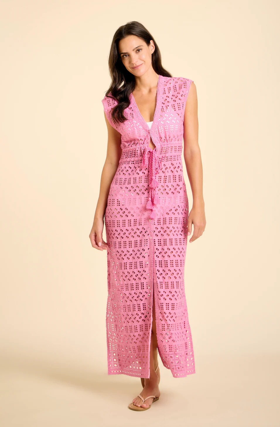 Fontelina Dress - Lucca Eyelet Light Pink | Sitano
