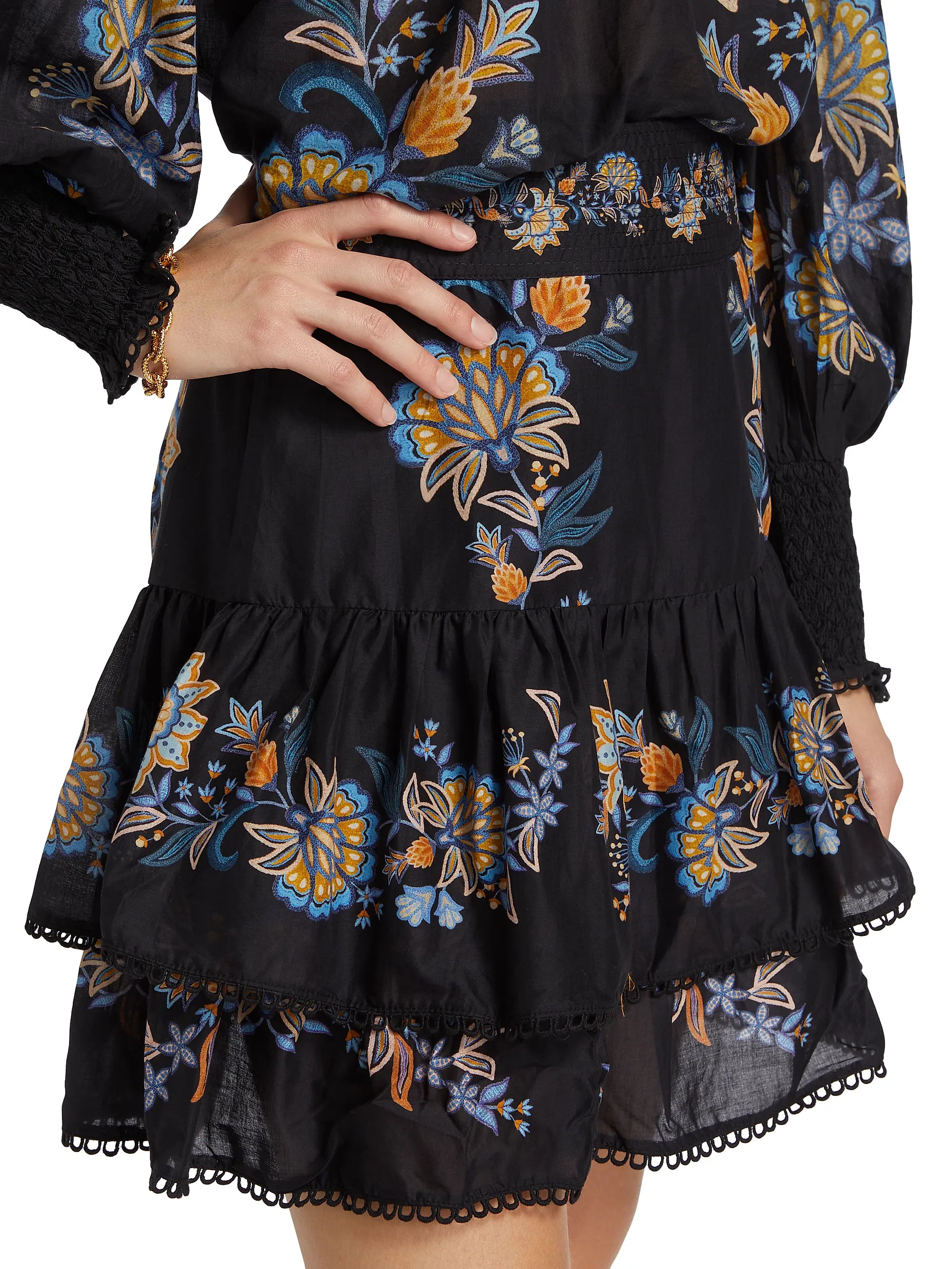 Shop Farm Rio Stitched Garden Floral Miniskirt | Saks Fifth Avenue | Saks Fifth Avenue