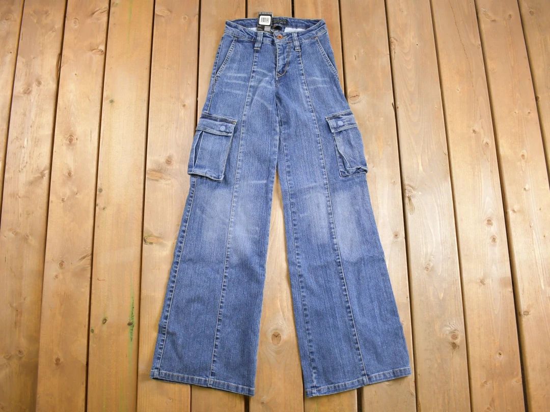Vintage Deadstock Y2K Parasuco Flared Lowrise Cargo Jeans / Vintage Parasuco / Streetwear / Baggy... | Etsy ROW