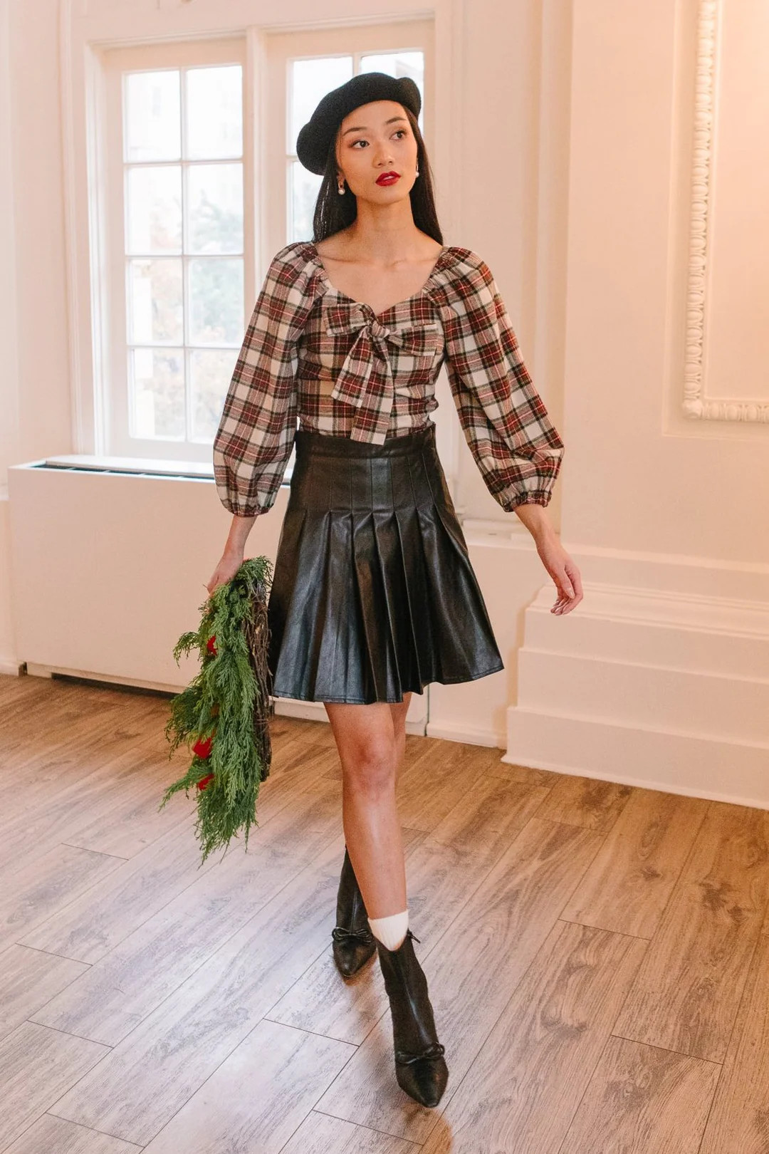 Merry Top in Holiday Plaid - FINAL SALE | Ivy City Co