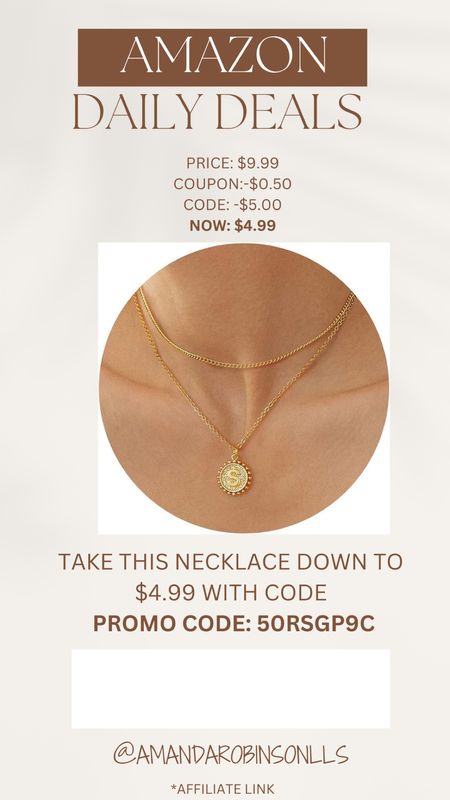 Amazon Daily Deals
Dainty initial necklace 

#LTKBeauty #LTKSaleAlert