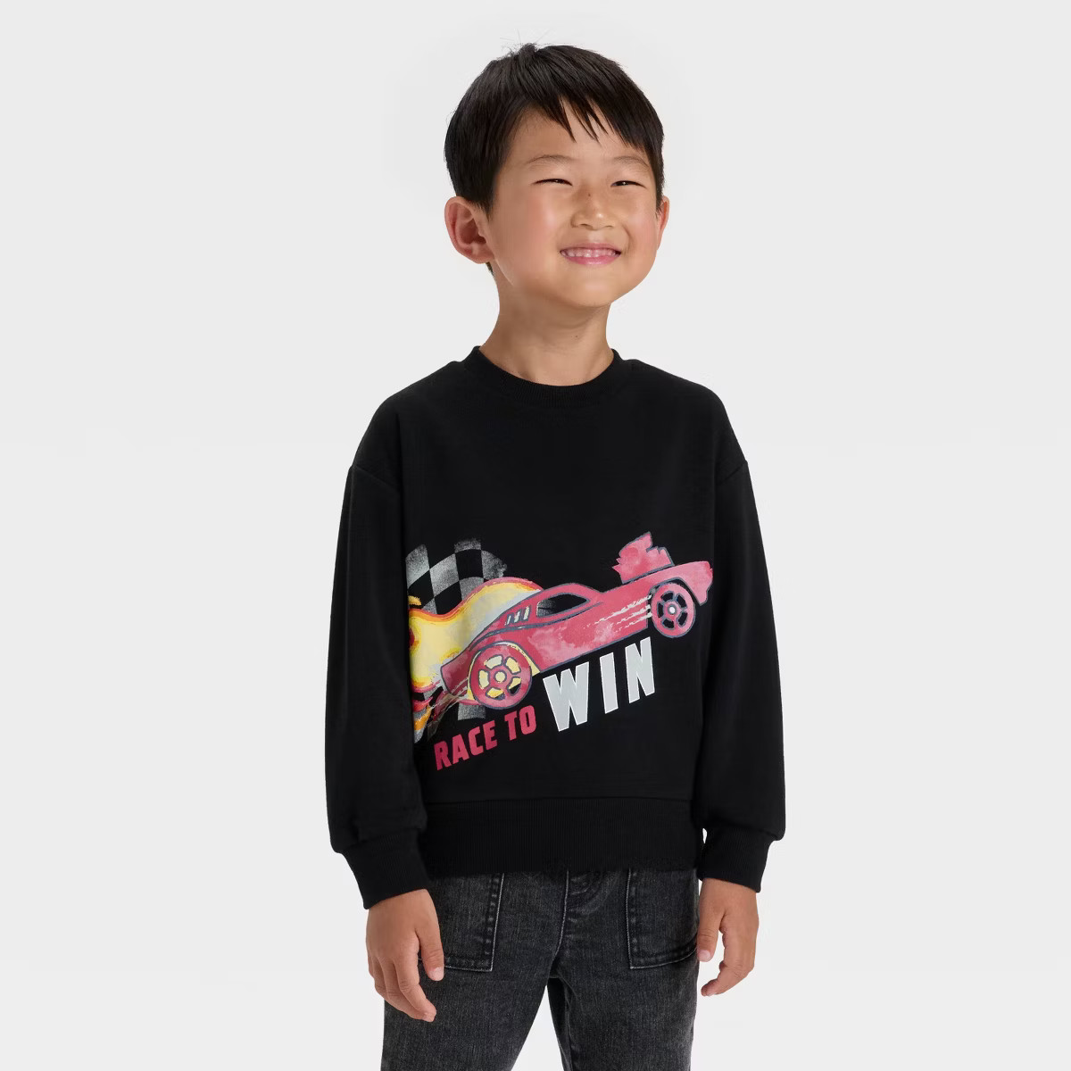 Toddler Boys' Hot Wheels Fleece Sweatshirt - Black | Target