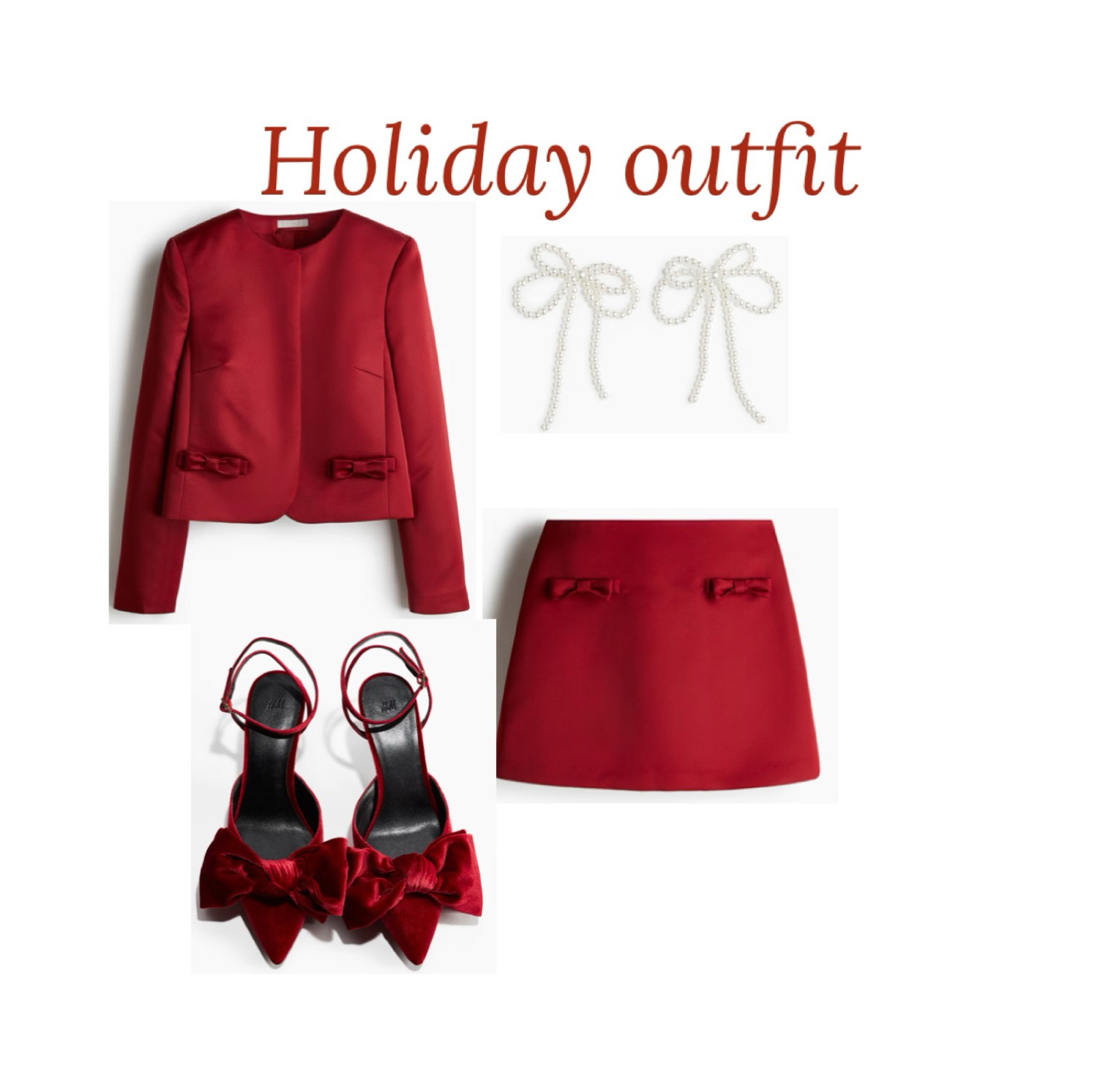 Holiday outfit, office party, skirt, red skirt, mini skirt, blazer, jacket, heels , earrings 

#LTKFindsUnder100 #LTKHoliday #LTKShoeCrush