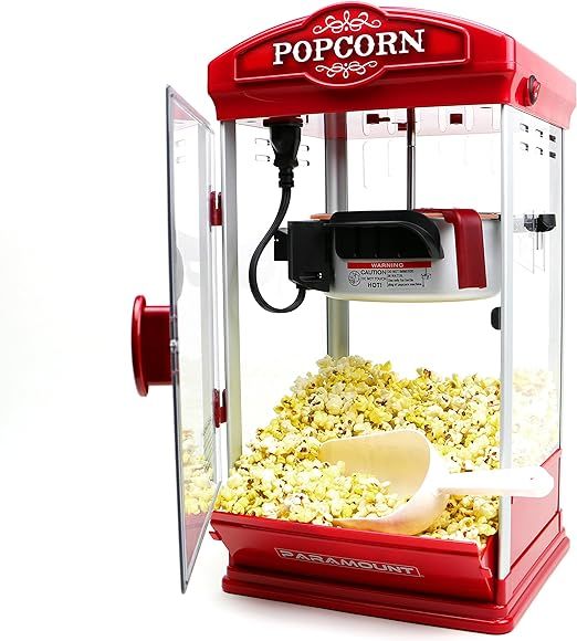 Popcorn Maker Machine by Paramount - New 8oz Capacity Hot-Oil Popper [Color: Red] | Amazon (US)