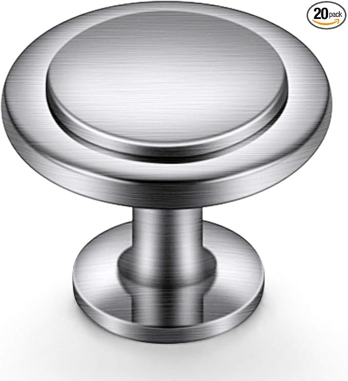 Ravinte 20 Pack Brushed Nickel Cabinet Pulls 1-1/4 inch Kitchen Cabinet Knobs Drawer Knobs Dresse... | Amazon (US)