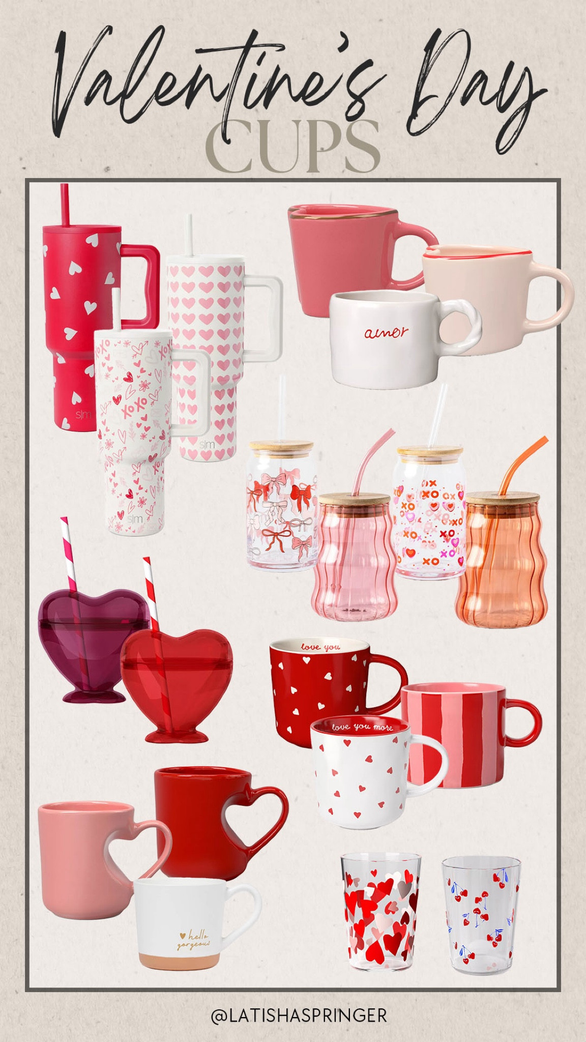 Cute Valentine’s Day cups, mugs and tumblers!

#valentinesday



#LTKSeasonal #LTKHome #LTKFindsUnder50