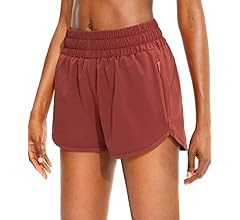 SANTINY Women's Running Shorts with Zip Pockets High Waisted Athletic Workout Gym Shorts for Wome... | Amazon (US)