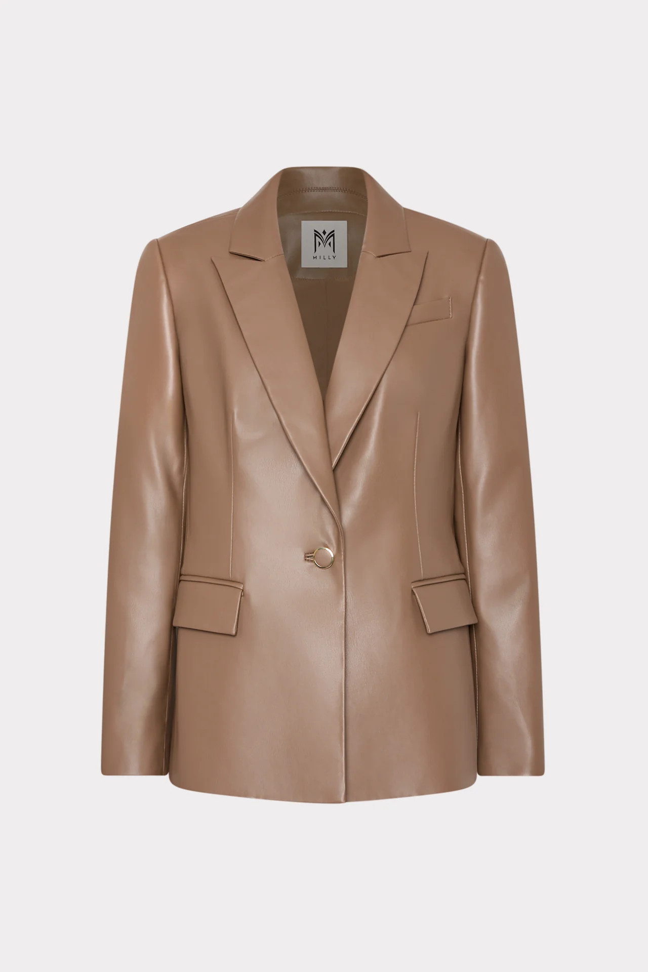 Alexa Vegan Leather Blazer | MILLY