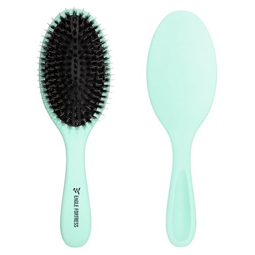 Glidease Boar Bristle Hair Brush for Women & Men – Boar Brush for Medium & Thick Hair, Hair Extension Brush, Detangling Hairbrush for Shine, Smoothness & Less Breakage – Premium Gift (Turquoise) | Amazon (US)