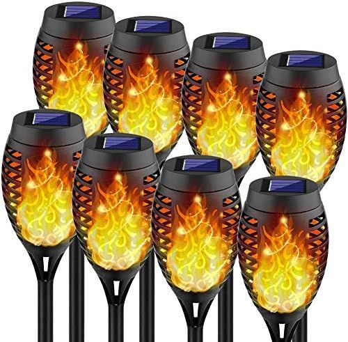 Kurifier Solar Lights Outdoor, 8Pack Solar Torch Light with Flickering Flame, Security&Waterproof/Fe | Amazon (US)