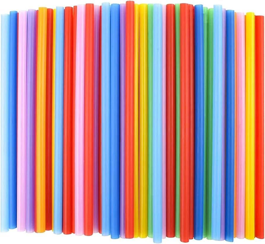 Tomnk 120 Pack Smoothie Straws, 10.3 Inches Straws Disposable, Boba Straws Plastic Straws Straws ... | Amazon (US)