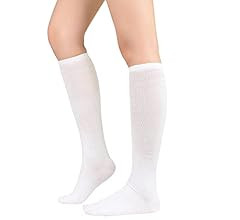 Womens Athletic Socks Outdoor Sport Socks Thigh High Tights Stockings Casual Stripes Tube Socks | Amazon (US)