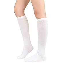 Womens Athletic Socks Outdoor Sport Socks Thigh High Tights Stockings Casual Stripes Tube Socks | Amazon (US)