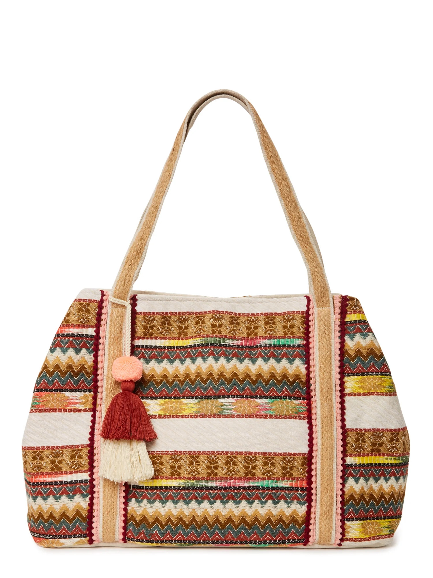 No Boundaries Women's Woven Tote Bag | Walmart (US)