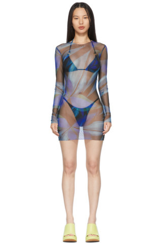 Black & Blue Low Tide Dress | SSENSE