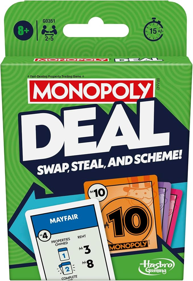 Monopoly Hasbro Gaming Deal Strategy Card Game for 8+ Year Old Kids | Amazon (UK)