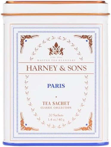 Harney & Sons Paris Black Tea – 20 Sachets | Fruity Vanilla & Caramel Blend with Hint of Lemony... | Amazon (US)