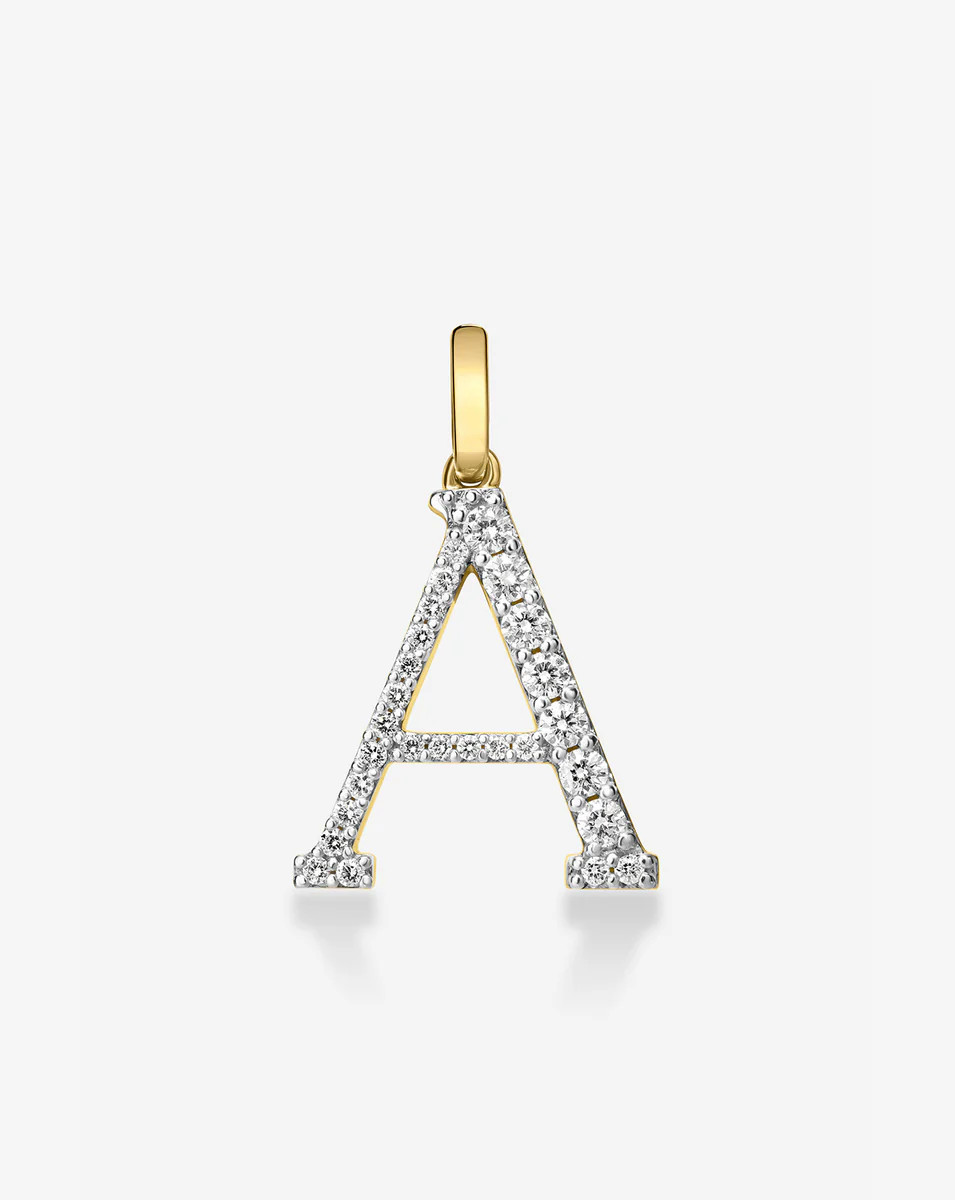 Large Diamond Initial Pendant | Ring Concierge