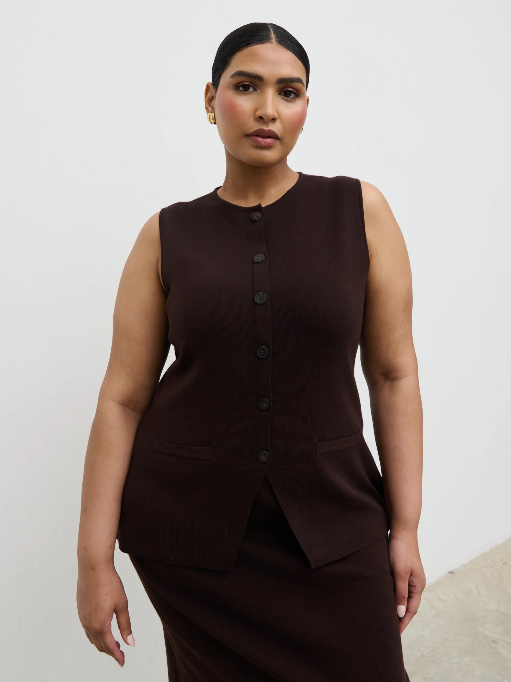 Alba Knit Waistcoat Curve | Pretty Lavish (UK)