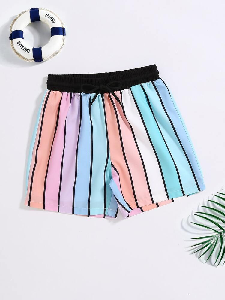 New
     
      Toddler Boys 1pack Color Block Drawstring Waist Swim Shorts | SHEIN