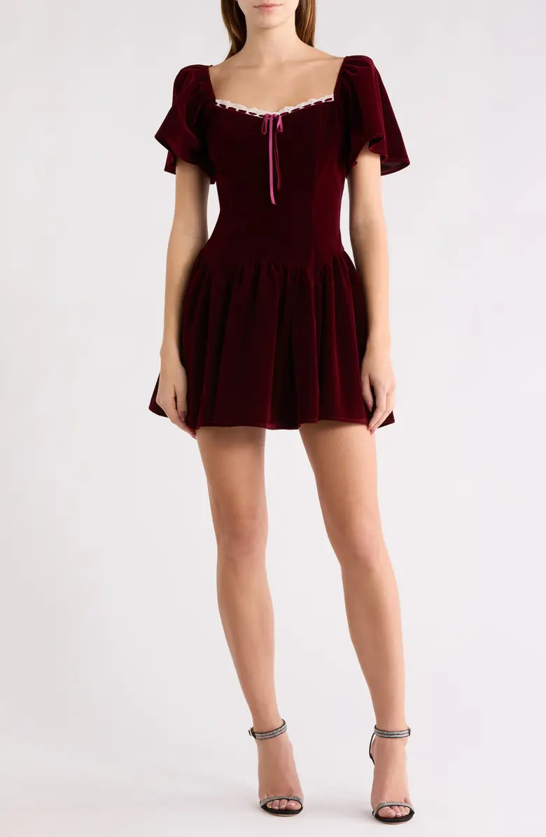 Flutter Sleeve Minidress | Nordstrom
