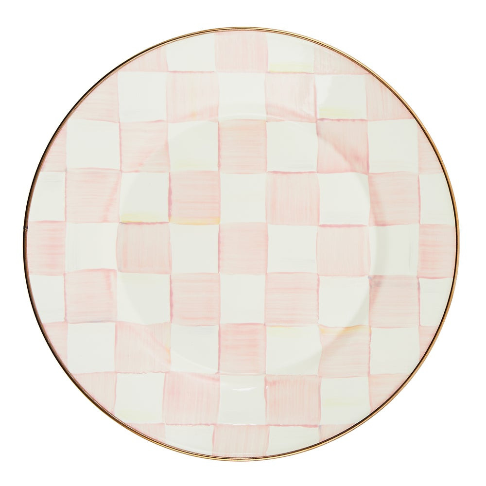 Rosy Check Dinner Plate | MacKenzie-Childs