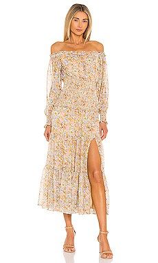LIKELY Indica Dress in Mustard Gold Multi from Revolve.com | Revolve Clothing (Global)