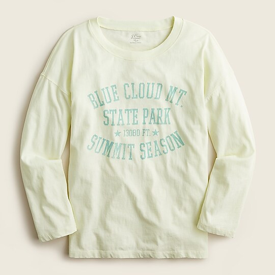Long-sleeve broken-in jersey "Summit season" T-shirt | J. Crew US