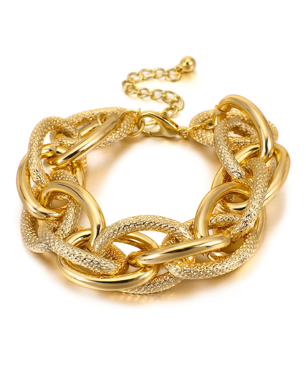 Don't AsK Women's Bracelets Gold - Goldtone Multi-Link Chain Bracelet | Zulily