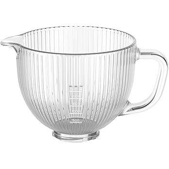 GVODE Striped Glass Bowl for KitchenAid Stand Mixer, Compatible With KitchenAid 4.5-5 QT Tilt-Hea... | Amazon (US)