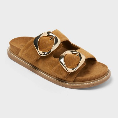 Women's Ashton Sandals with Memory Foam Insole - Universal Thread™ Brown 8.5 | Target