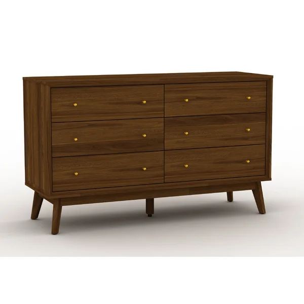 Clyve 6 Drawer 55'' W Double Dresser | Wayfair North America