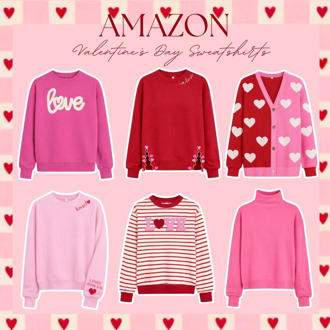 💖 Valentine’s Day sweatshirts from Amazon you’ll love! From cute graphics to cozy knits, these festive finds are perfect for February and beyond. Whether you’re planning a Galentine’s night in or keeping it casual, these are the cutest cozy picks!

#LTKmomlife #LTKSeasonal #LTKFindsUnder50