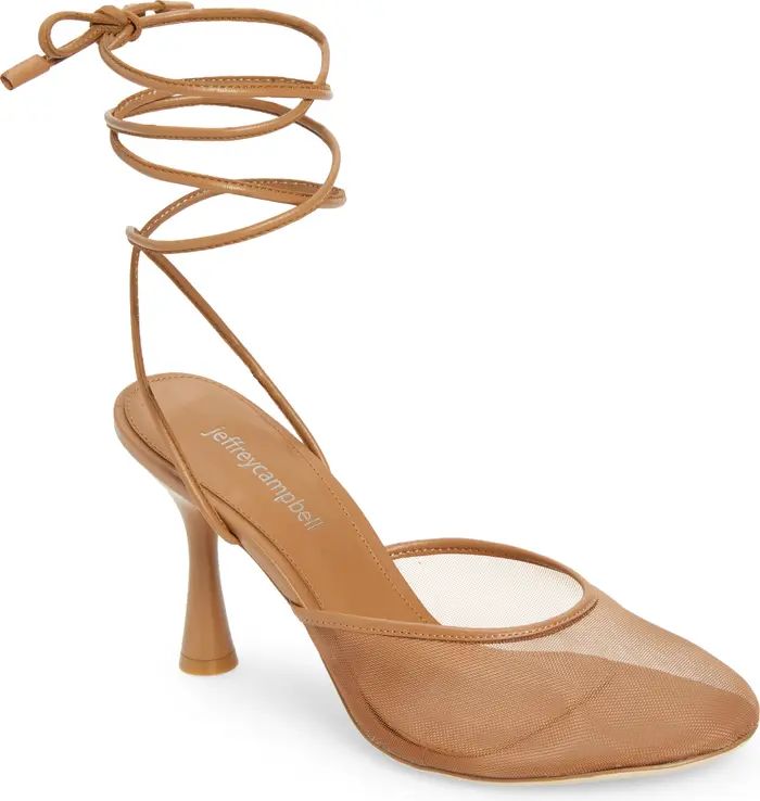 Giselle Ankle Wrap Mesh Sandal (Women) | Nordstrom
