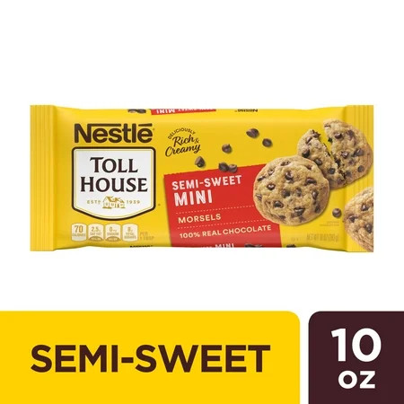 Nestle Toll House Semi Sweet Chocolate Mini Baking Chips 10 oz Bag | Walmart (US)