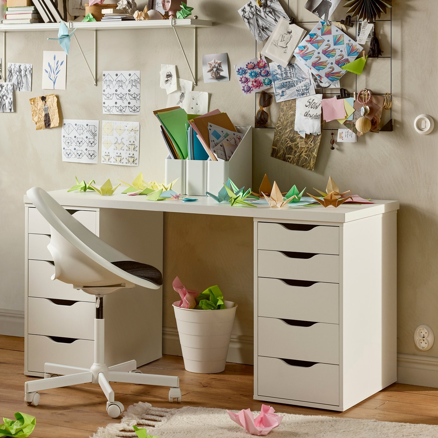 IKEA LAGKAPTEN / ALEX desk, white, 55 1/8x23 5/8 | IKEA US