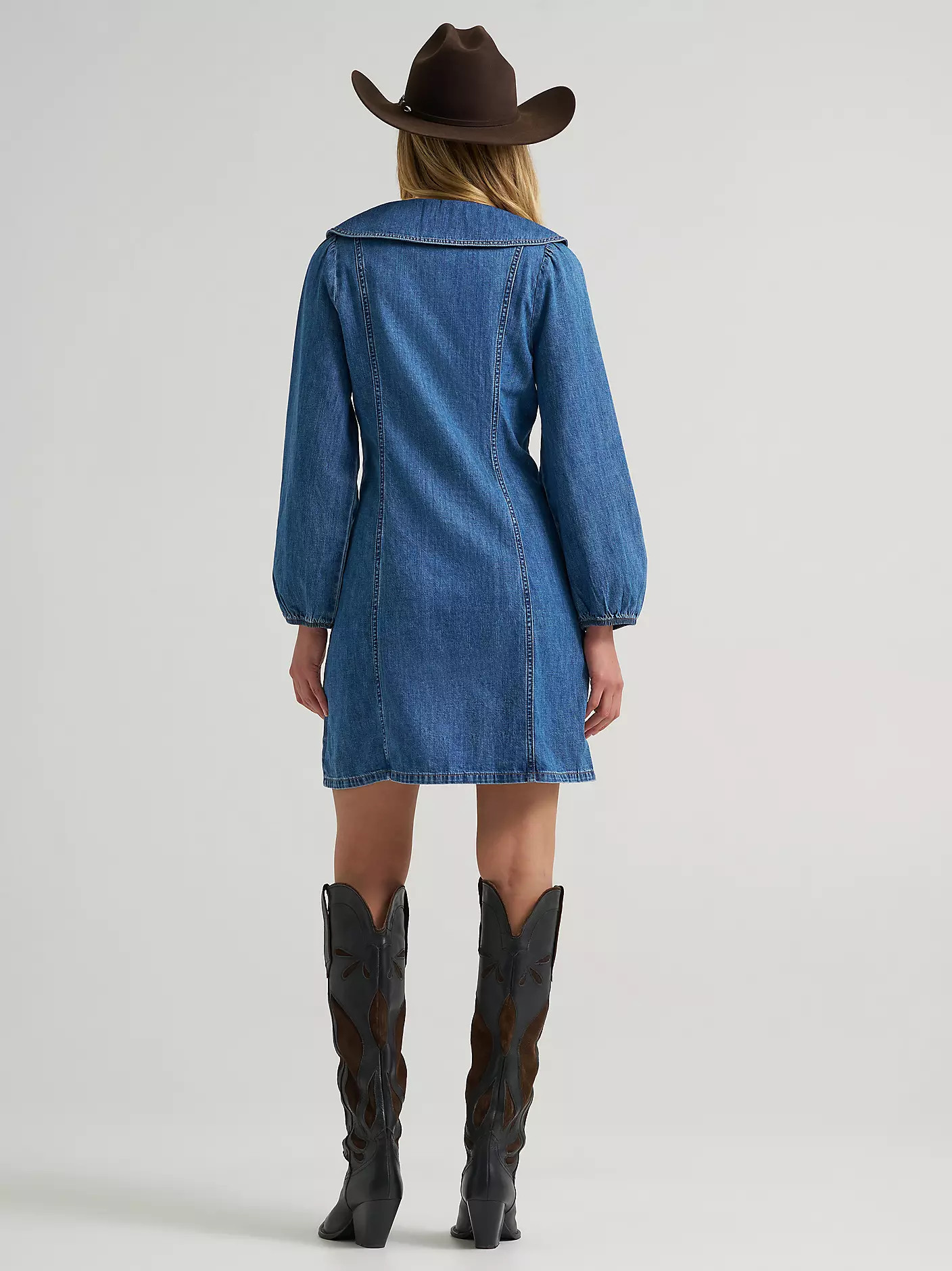 Women's Peter Pan Collar Denim Dress | Wrangler