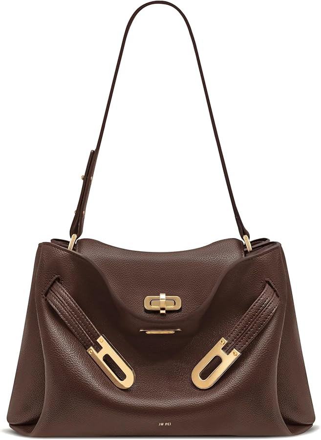 JW PEI Women's Rhea Pebbled Double Buckle Shoulder Bag | Amazon (US)