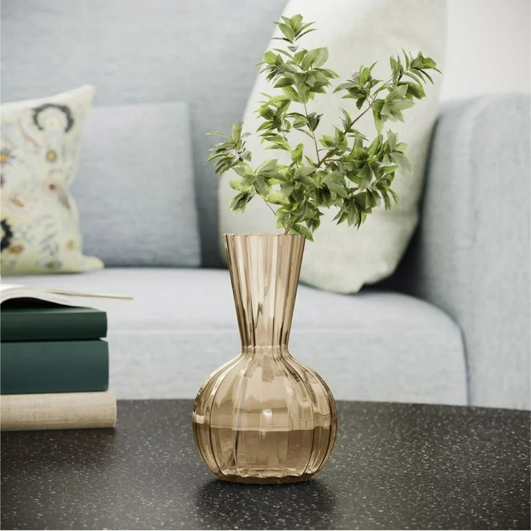 Beautiful Fall Leaf Bubble Glass Vase by Drew Barrymore, 6.5", Yellow | Walmart (US)