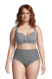 Women's Plus Size Chlorine Resistant Twist Front Underwire Bikini Top Swimsuit Adjustable Straps | Lands' End (US)