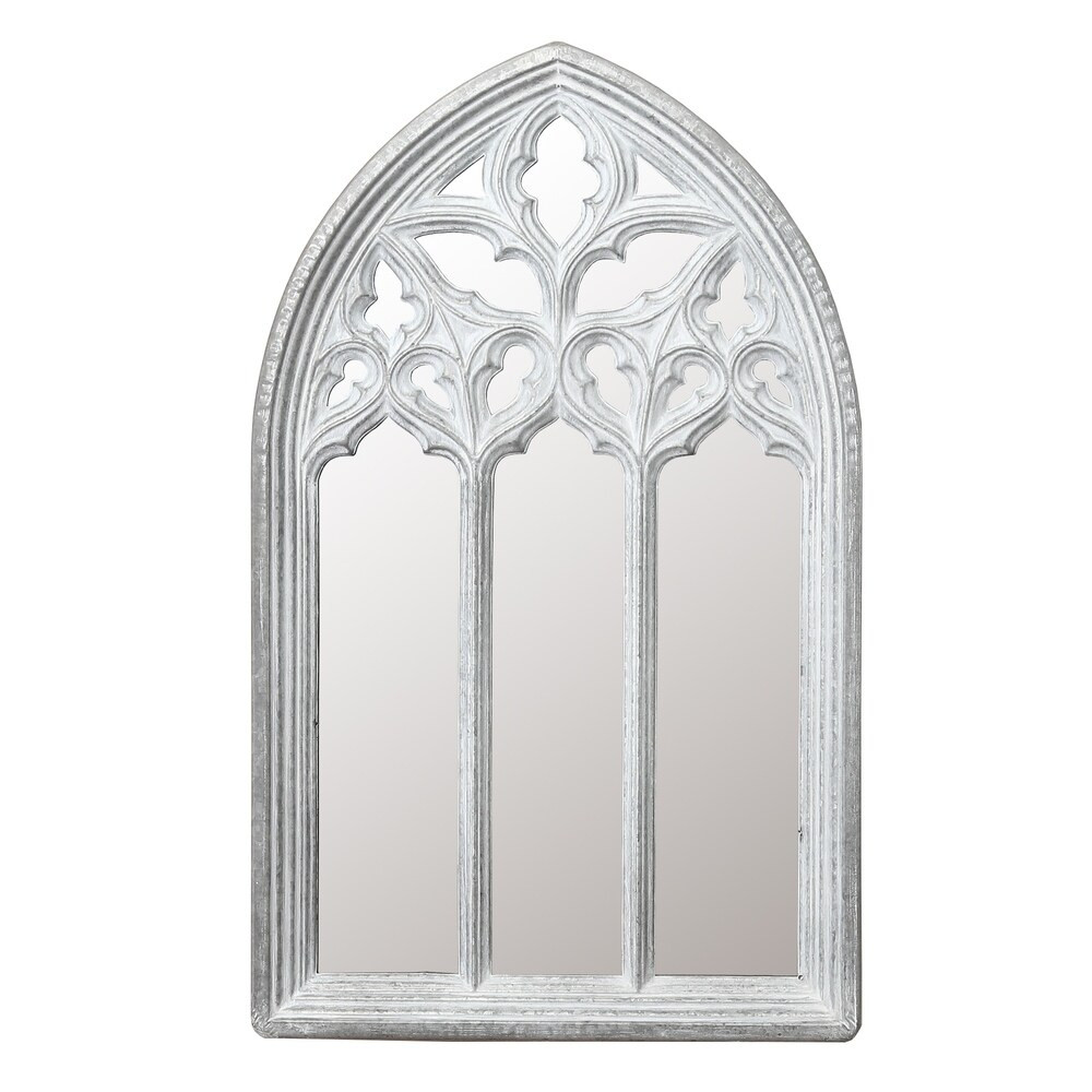 Metal Arched Window Wall Mirror (White, Grey) | Bed Bath & Beyond