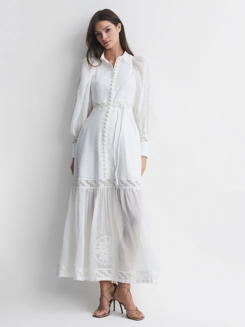 Joslin
                Joslin Linen Blouson Sleeve Maxi Dress | Reiss US