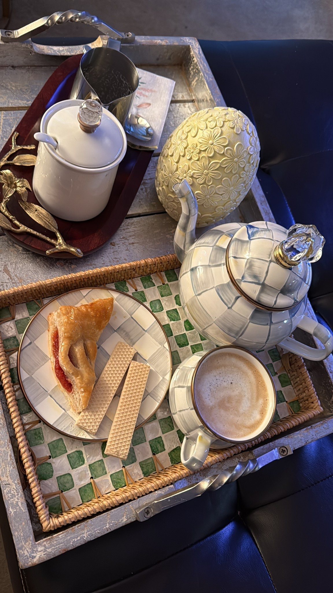 Coffee just hits different in MacKenzie-Childs ☕🩶🤍

#LTKHome #LTKmomlife #LTKSeasonal