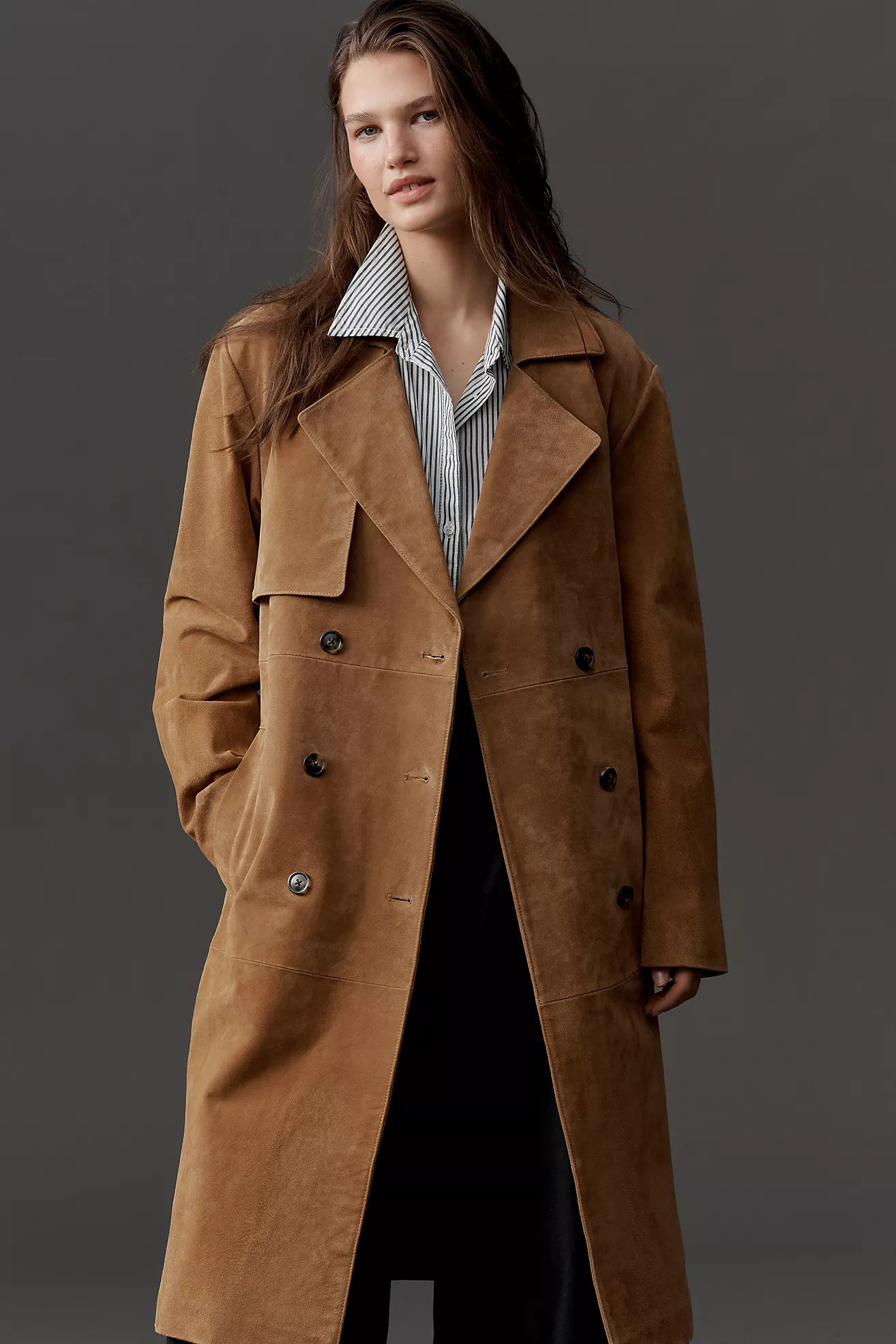 BLANKNYC Suede Trench Coat | Anthropologie (US)