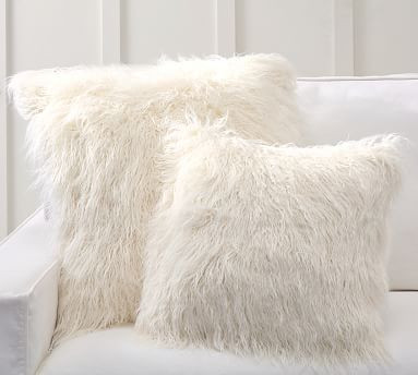 Mongolian Faux Fur Pillow Covers | Pottery Barn (US)