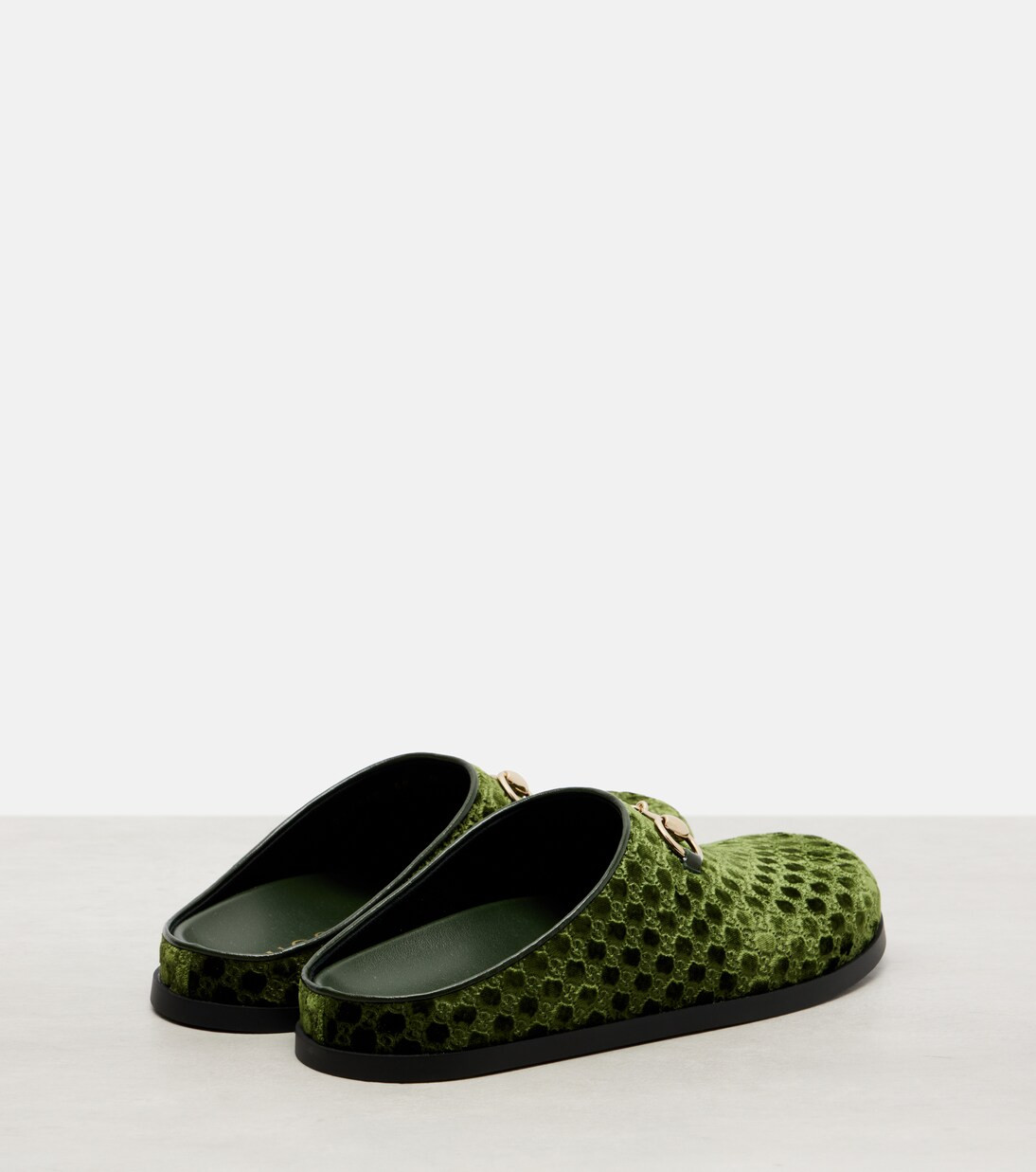 Horsebit GG velvet mules | Mytheresa (US/CA)