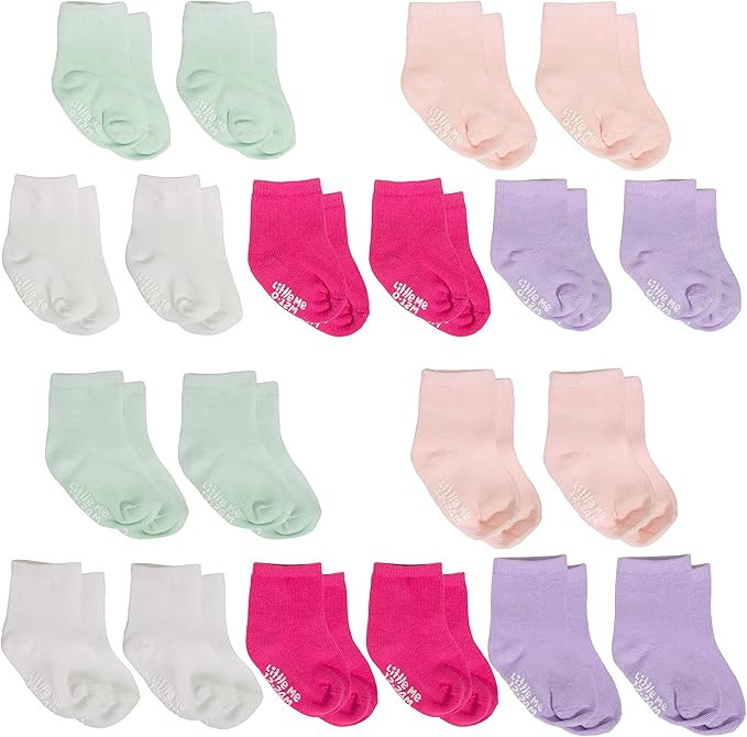 20-Pack Newborn Baby Infant & Toddler Unisex Socks, For Baby Girl or Boy, 0-12 & 12-24 Months, As... | Amazon (US)