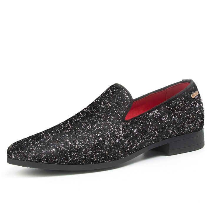 JEKO Mens Glitter Loafers Dress Slip on Party Wedding Penny  Sparkly Shoes | SHEIN