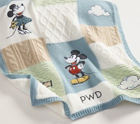 Disney Home x Sanderson Mickey Mouse Heirloom Baby Blanket | Pottery Barn Kids